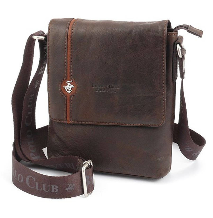 Obrázek z Taška crossbody kožená BHPC Explore M BH-383-25 hnědá 2 L 