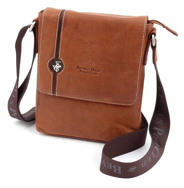 Obrázek z Taška crossbody kožená BHPC Explore M BH-383-75 tabáková 2 L 