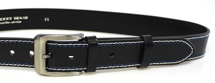 Obrázek z PENNY BELTS 02NKS-2-B-M Pánský kožený opasek černý 