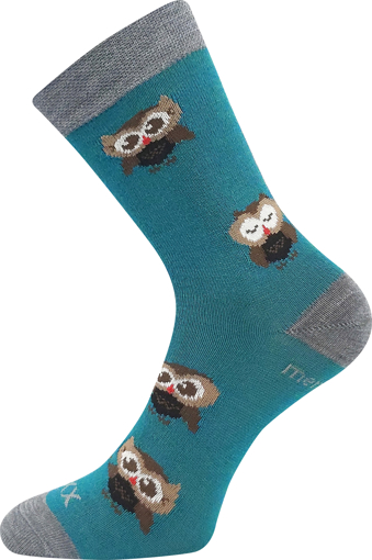 Obrázek z VOXX® ponožky Sovik modro-zelená 1 pár 