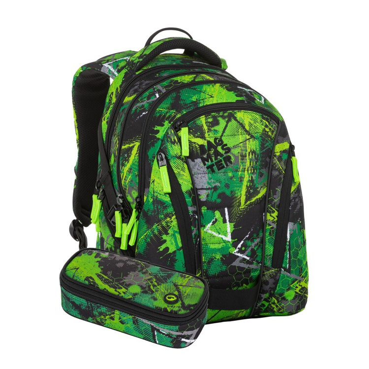 Obrázek z Bagmaster BAG 23 A studentský set - zeleno černý Zelená 30 l 