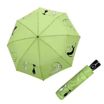 Obrázek Doppler Magic Fiber Best Friends Lime Dámský plně automatický deštník