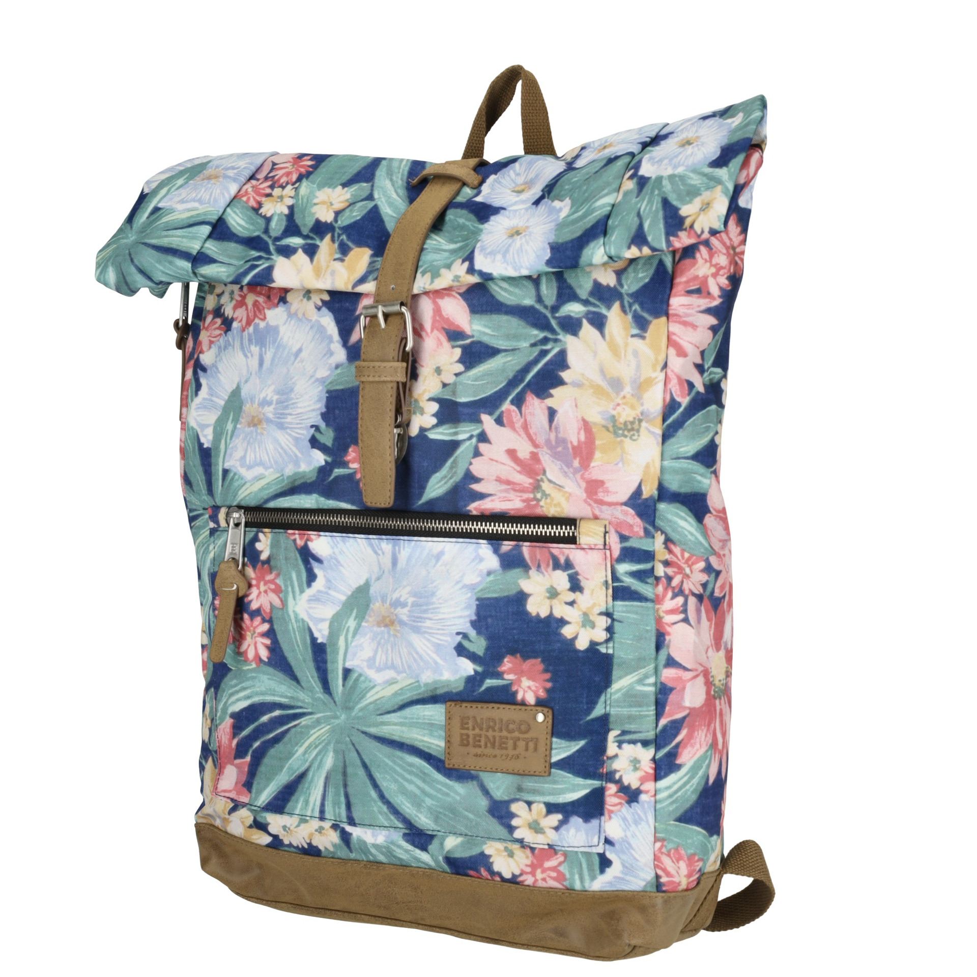 Enrico Benetti Santiago 15" Notebook Backpack Dark Blue Floral 18 L EB-46215408