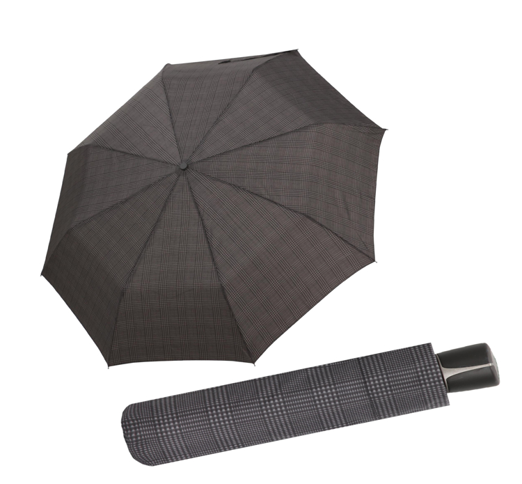Obrázek z DOPPLER Mini Fiber - pánský skládací deštník šedá 